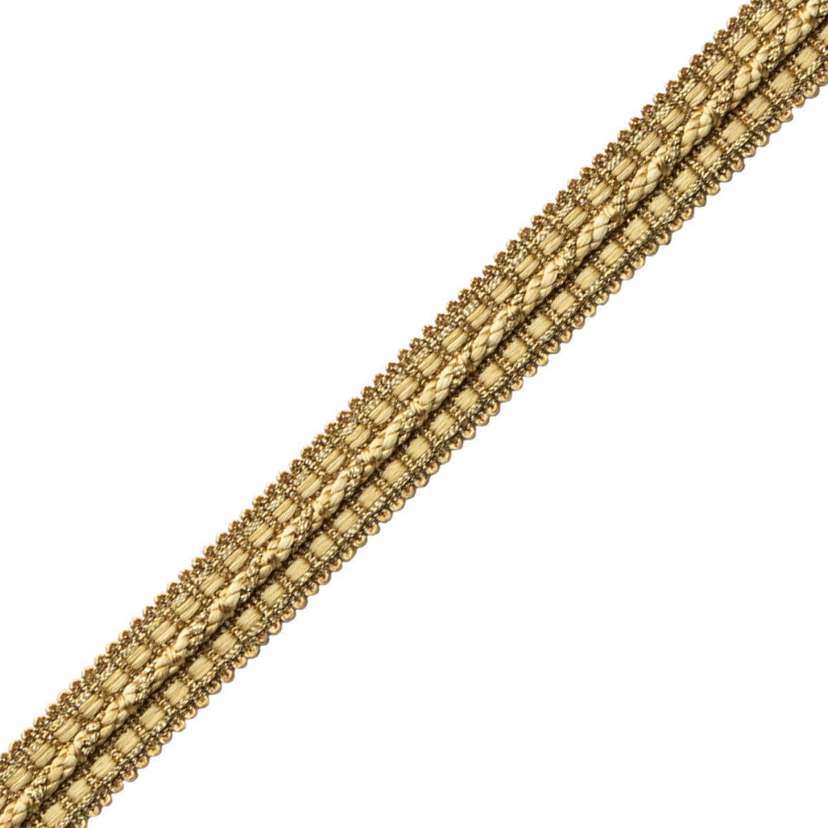 1/2" Le Jardin Silk Metallic Gimp Trim by Samuel & Sons in Gilded Gold
