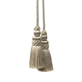 Le Jardin Silk Metallic Chair Tassel by Samuel & Sons in Antique Silver