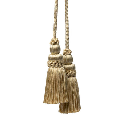 Le Jardin Silk Metallic Chair Tassel by Samuel & Sons in Platinum
