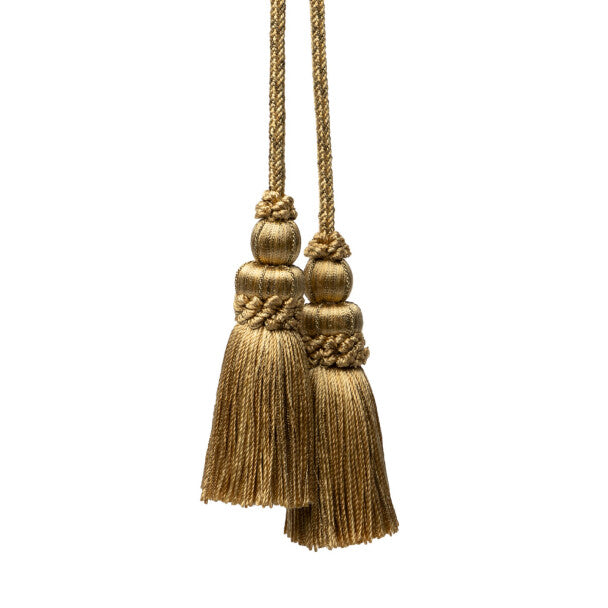 Le Jardin Silk Metallic Chair Tassel by Samuel & Sons in Gilded Gold