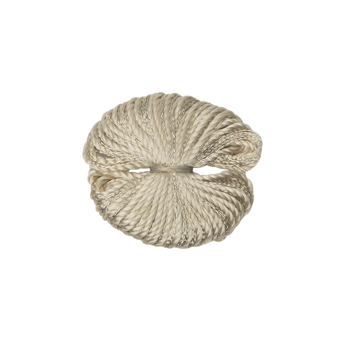 1" Le Jardin Silk Metallic Tuft by Samuel & Sons in Antique Silver