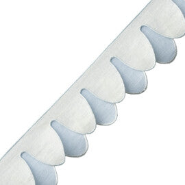 Ainsley Scalloped Border Trim by Samuel & Sons in Ice Blue