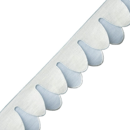 Ainsley Scalloped Border Trim by Samuel & Sons in Ice Blue