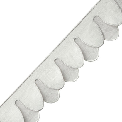 Ainsley Scalloped Border Trim by Samuel & Sons in Platinum
