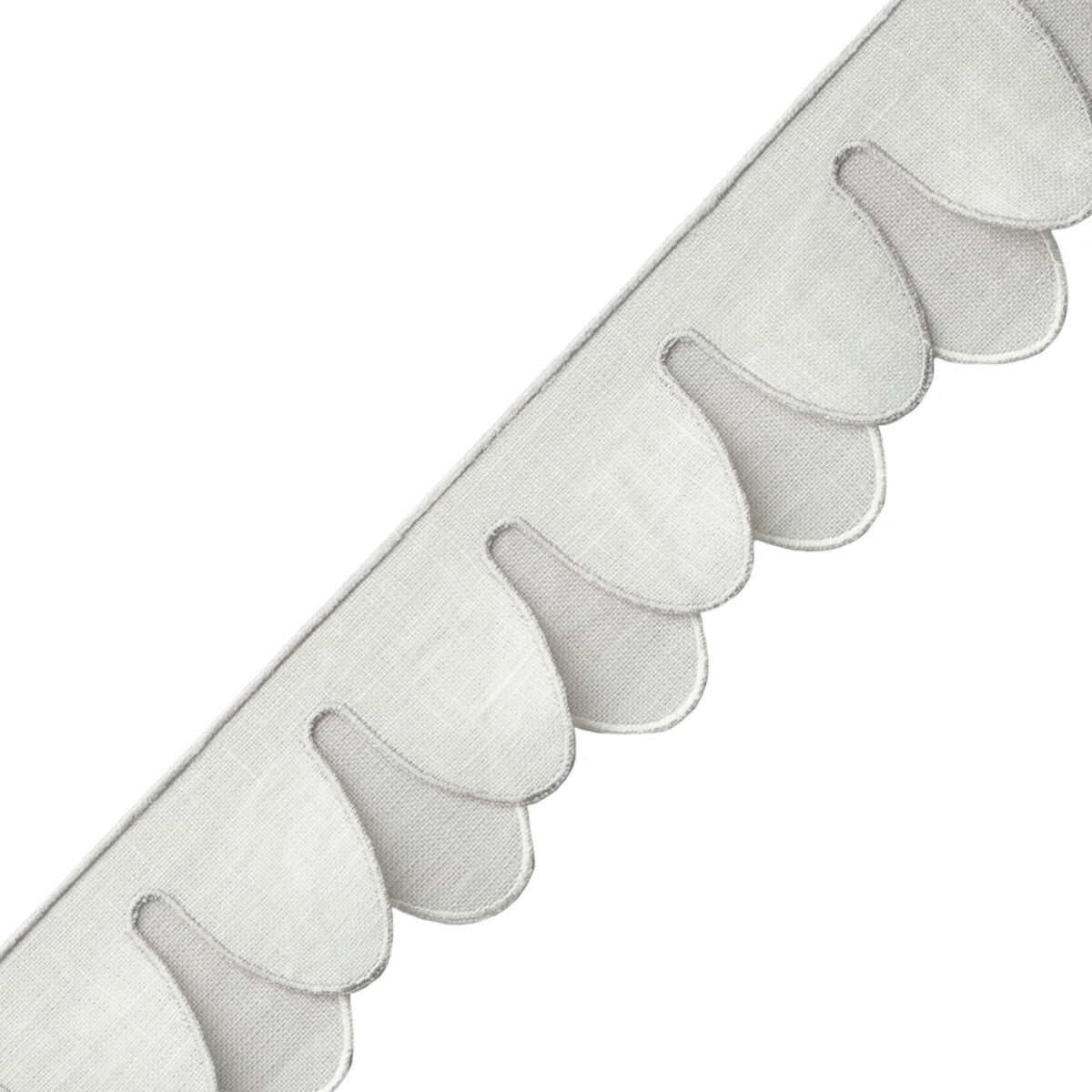 Ainsley Scalloped Border Trim by Samuel & Sons in Platinum