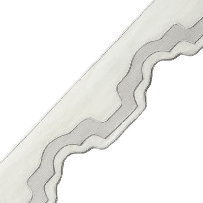 Cecilly Appliqué Border Trim by Samuel & Sons in Platinum