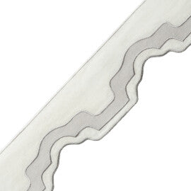 Cecilly Appliqué Border Trim by Samuel & Sons in Platinum