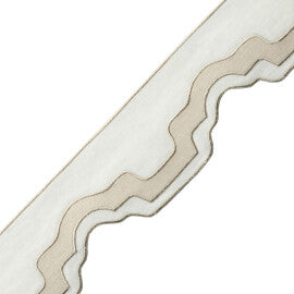Cecilly Appliqué Border Trim by Samuel & Sons in Bisque