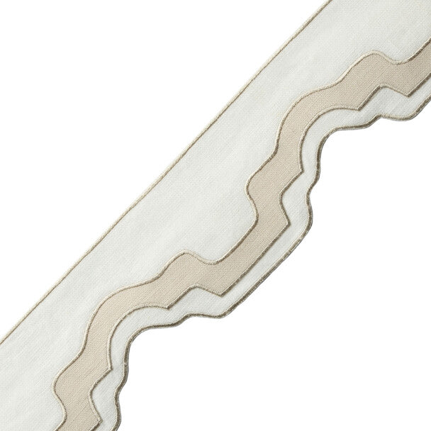 Cecilly Appliqué Border Trim by Samuel & Sons in Bisque