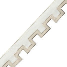 Devon Appliqué Border Trim by Samuel & Sons in Bisque