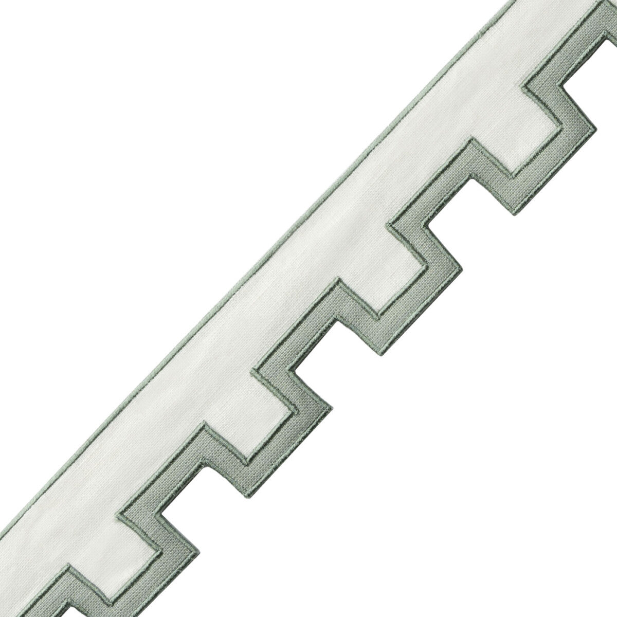 Devon Appliqué Border Trim by Samuel & Sons in Celadon