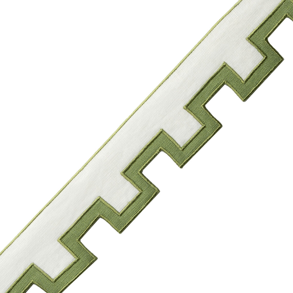 Devon Appliqué Border Trim by Samuel & Sons in Leaf