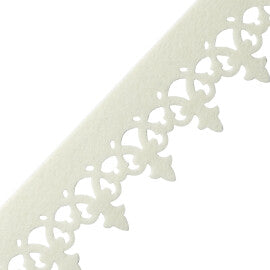 Finlay Scalloped Border Trim by Samuel & Sons in Ivory