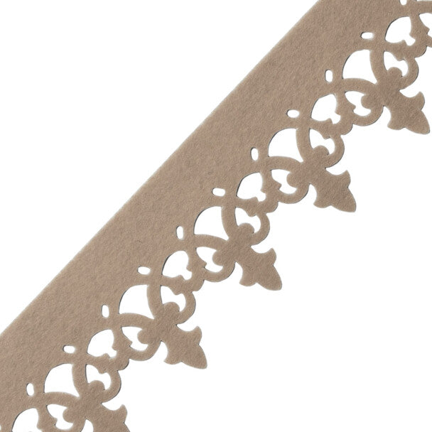 Finlay Scalloped Border Trim by Samuel & Sons in Camel