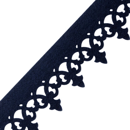 Finlay Scalloped Border Trim by Samuel & Sons in Onyx