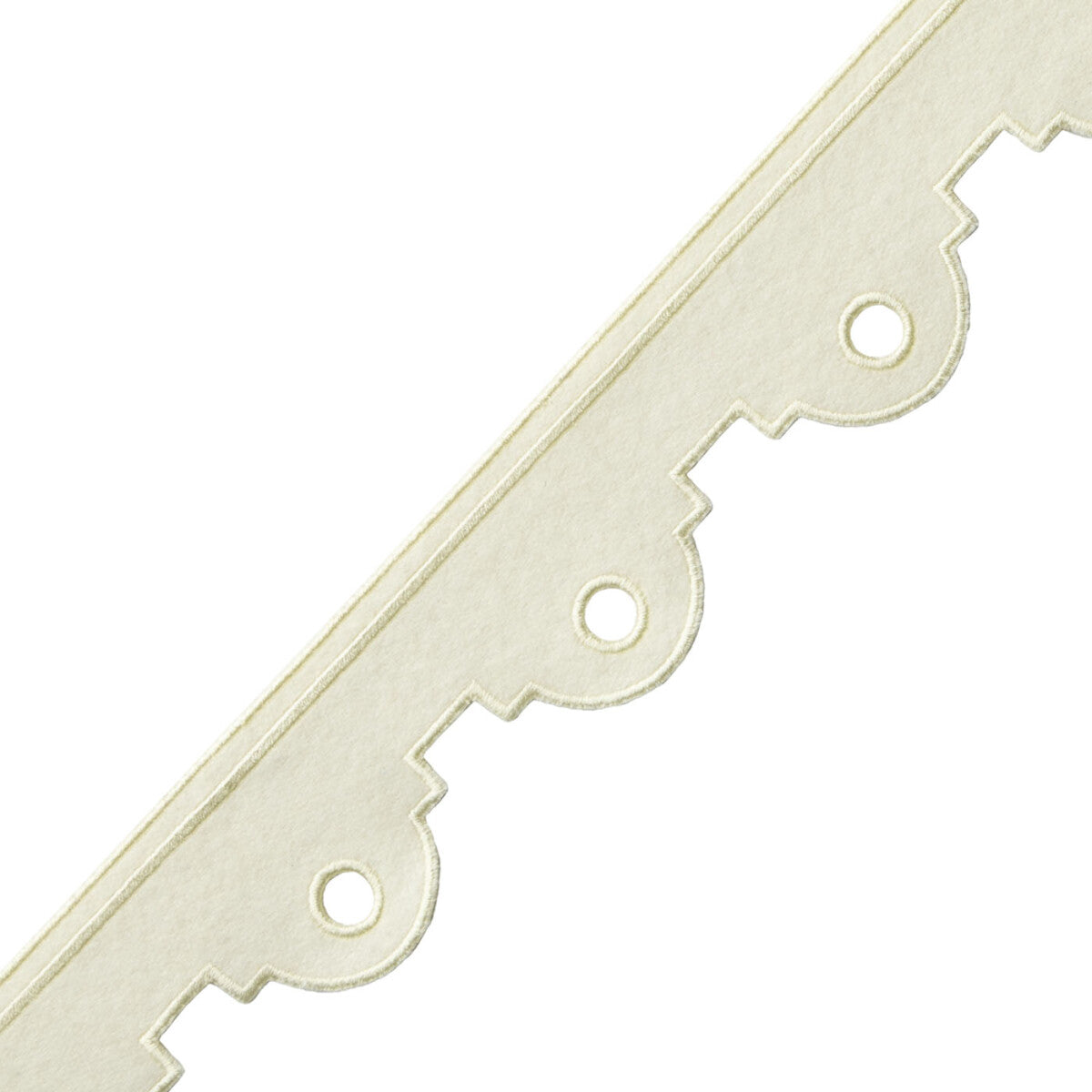Peyton Embroidered Border Trim by Samuel & Sons in Cream