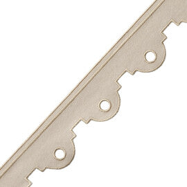 Peyton Embroidered Border Trim by Samuel & Sons in Eggshell