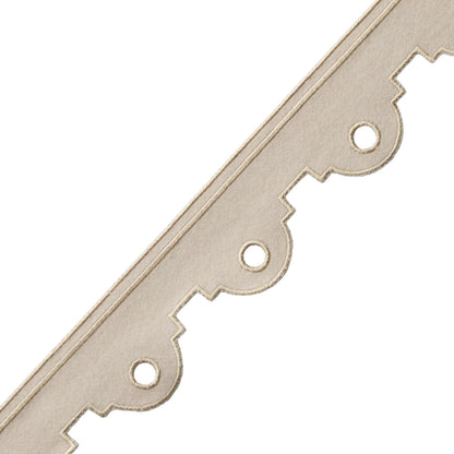 Peyton Embroidered Border Trim by Samuel & Sons in Eggshell