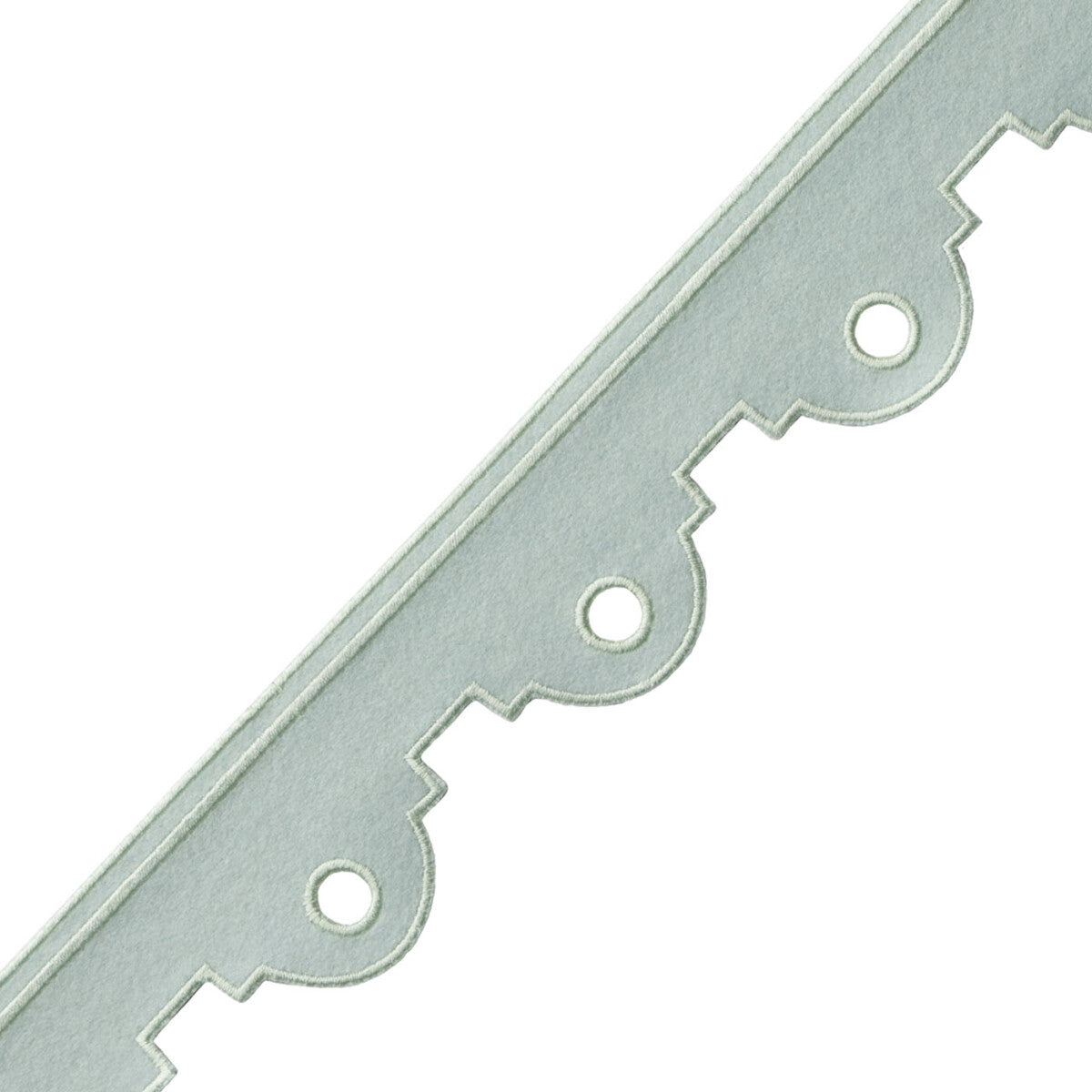 Peyton Embroidered Border Trim by Samuel & Sons in Celadon