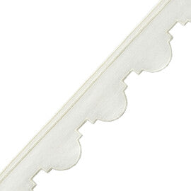 Tess Scalloped Border Trim by Samuel & Sons in Cream