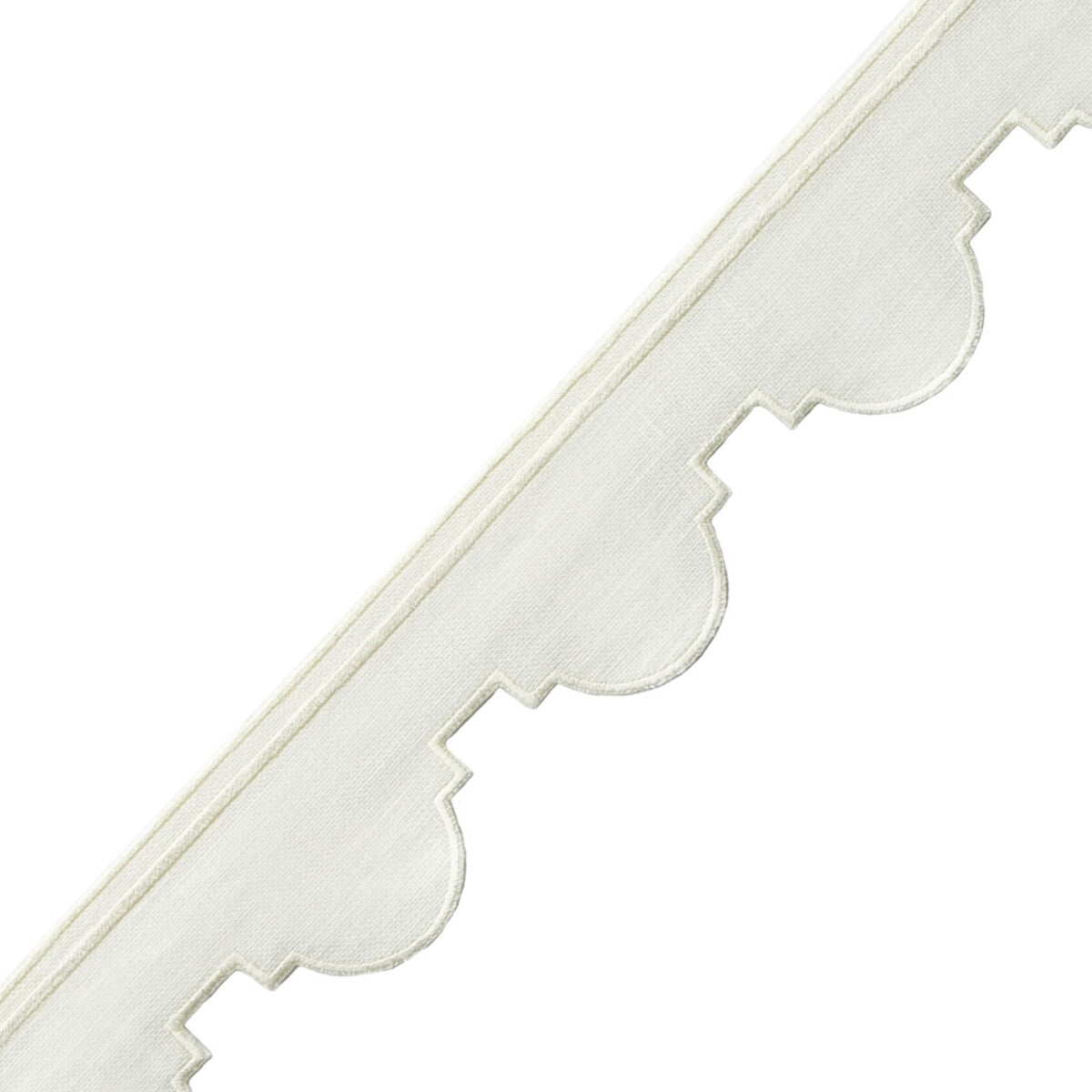 Tess Scalloped Border Trim by Samuel & Sons in Cream