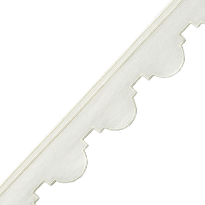 Tess Scalloped Border Trim by Samuel & Sons in Cream
