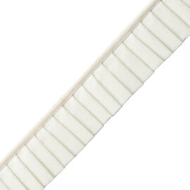Greer Pleated Border Trim by Samuel & Sons in Pearl