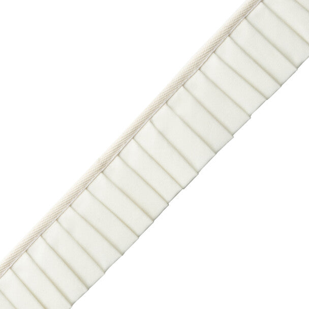 Greer Pleated Border Trim by Samuel & Sons in Pearl