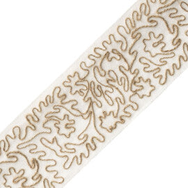 Botanical Jute Border Trim by Samuel & Sons in Ivory