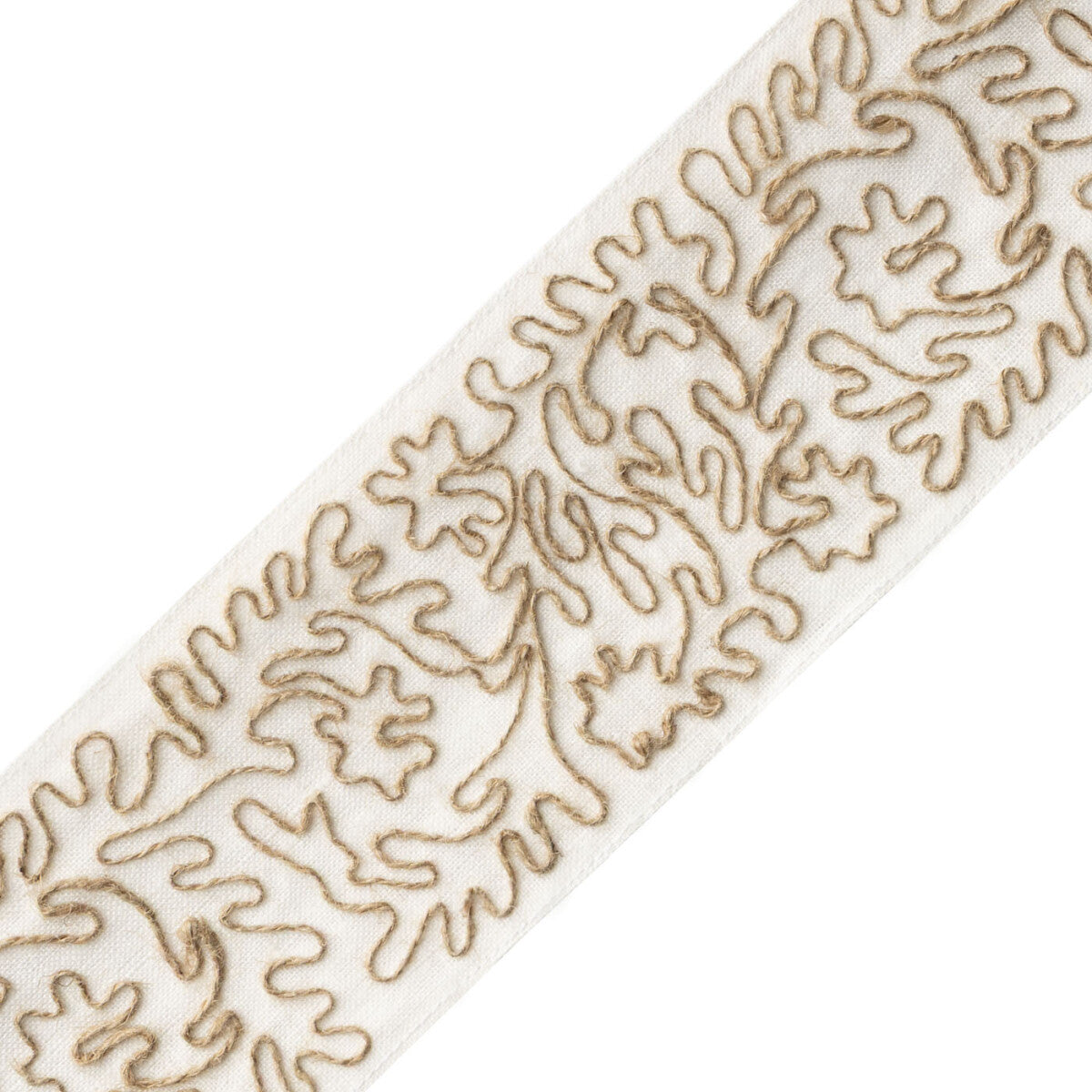 Botanical Jute Border Trim by Samuel & Sons in Ivory