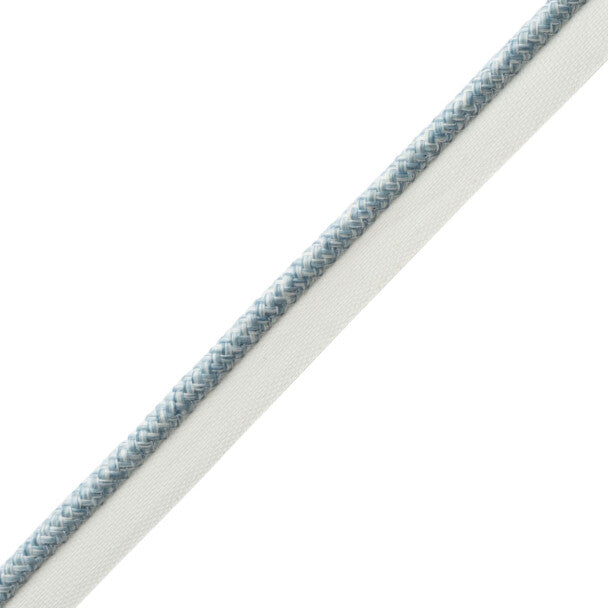 Westport Braided Cord With Tape Trim by Samuel & Sons in Bluestone