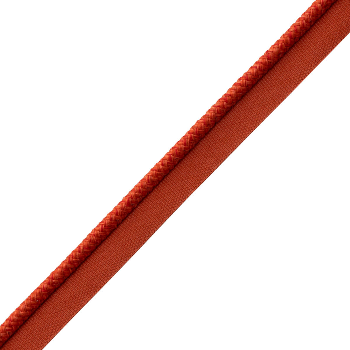 Westport Braided Cord With Tape Trim by Samuel & Sons in Red Coral