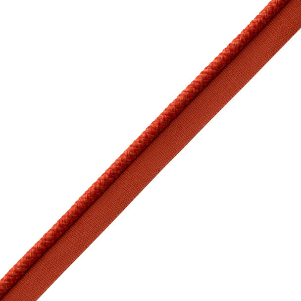 Westport Braided Cord With Tape Trim by Samuel & Sons in Red Coral
