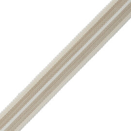 Westport Striped Border Trim by Samuel & Sons in Parchment