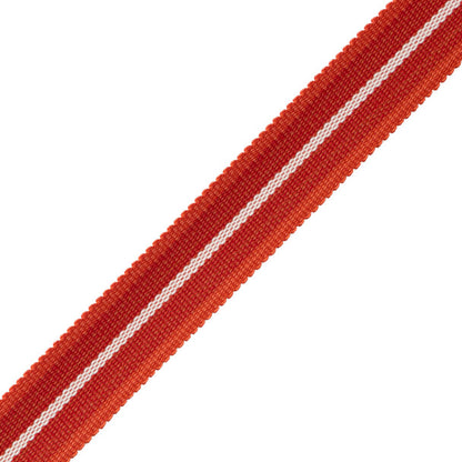 Westport Striped Border Trim by Samuel & Sons in Red Coral