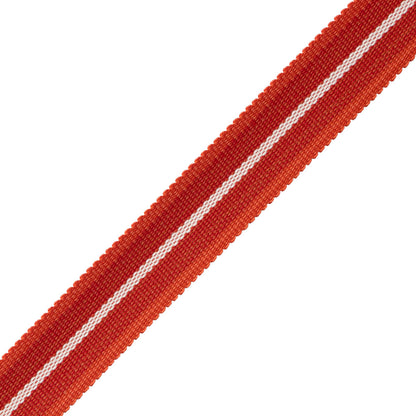 Westport Striped Border Trim by Samuel & Sons in Red Coral
