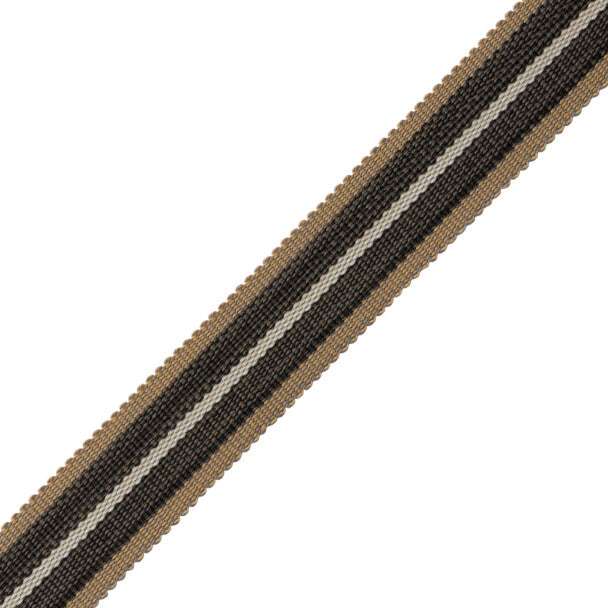 Westport Striped Border Trim by Samuel & Sons in Flint