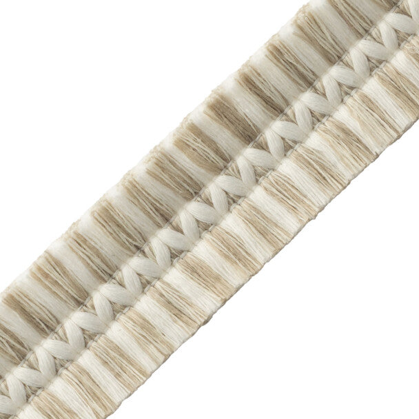 Westport Double Cut Braid Trim by Samuel & Sons in Parchment