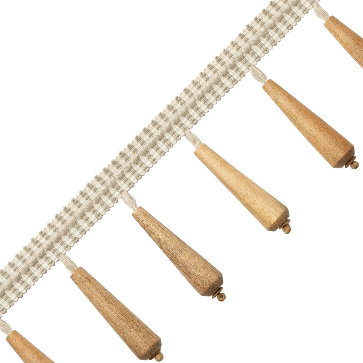 Westport Beaded Fringe Trim by Samuel & Sons in Parchment