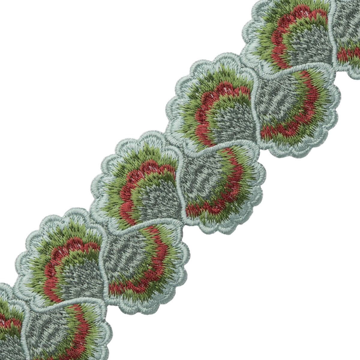 Romaunt Embroidered Border Trim by Samuel & Sons in Arcadia Multi