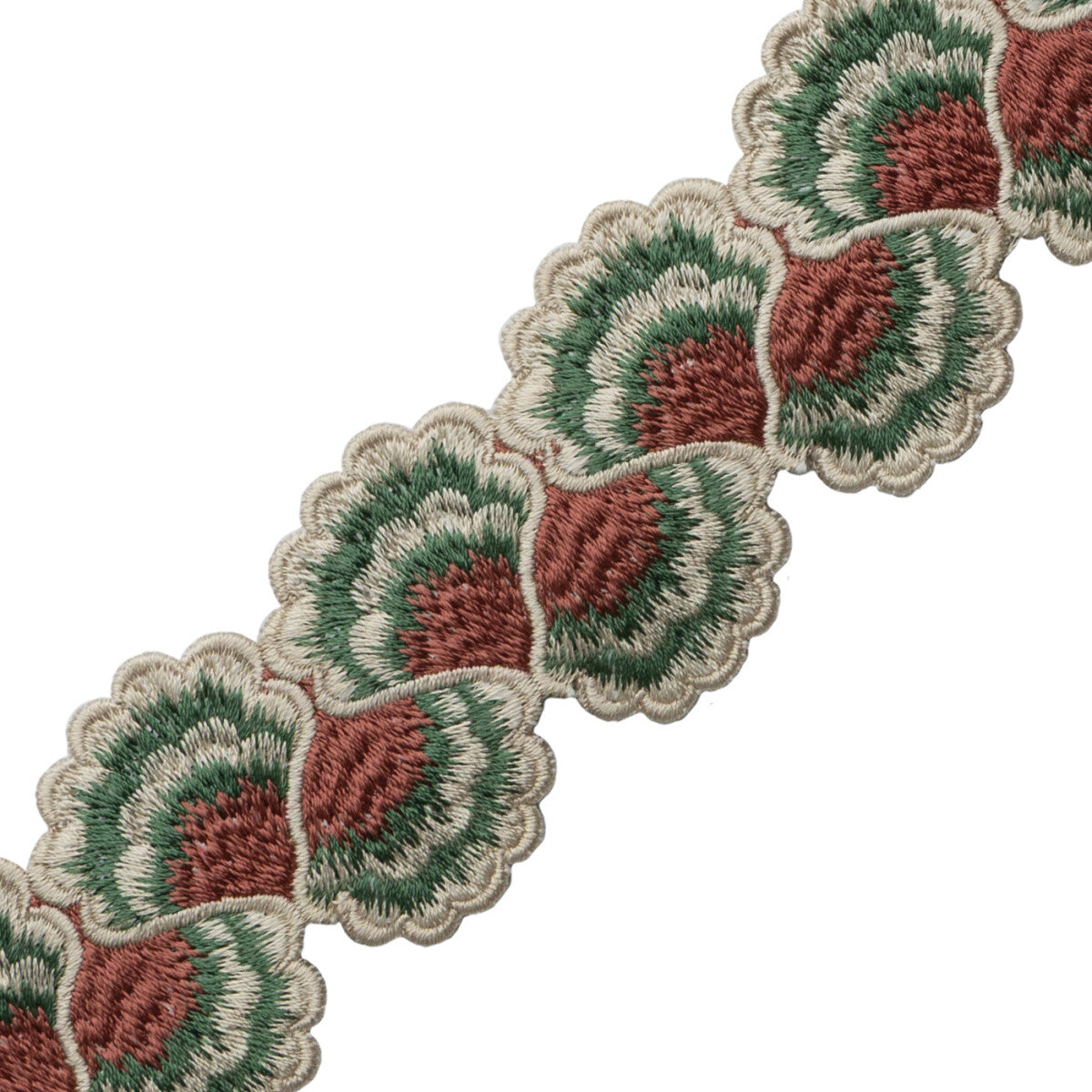 Romaunt Embroidered Border Trim by Samuel & Sons in Reverie Terra