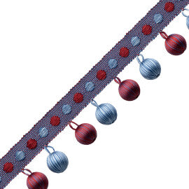 Romaunt Beaded Fringe Trim by Samuel & Sons in Proserpine Burgundy