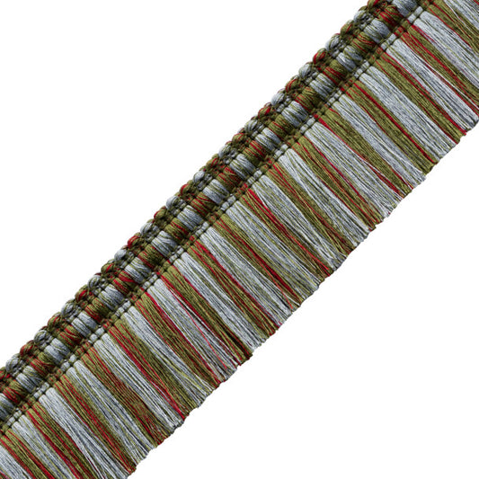 Romaunt Blocked Brush Fringe Trim by Samuel & Sons in Arcadia Multi