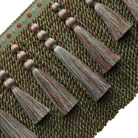 Romaunt Tasseled Bullion Fringe Trim by Samuel & Sons in Arcadia Multi