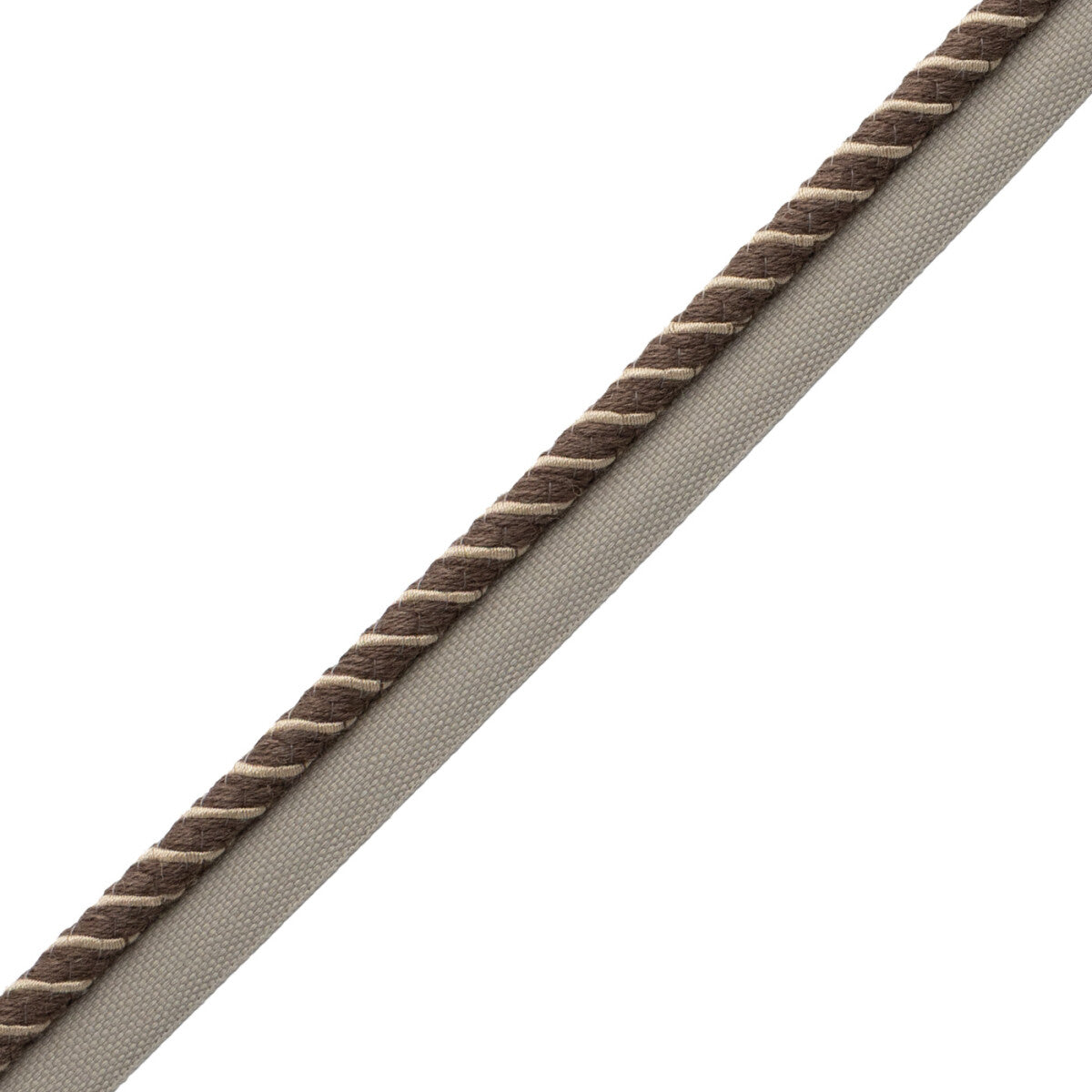 Ashton Cord With Tape Trim by Samuel & Sons in Heathcliff Brown
