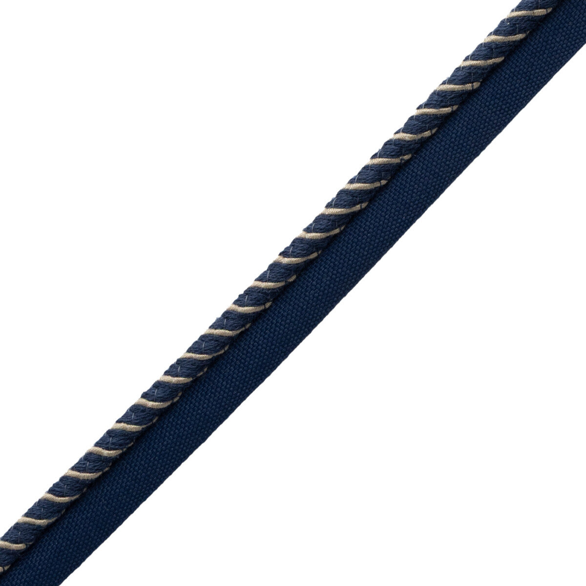 Ashton Cord With Tape Trim by Samuel & Sons in Savile Navy