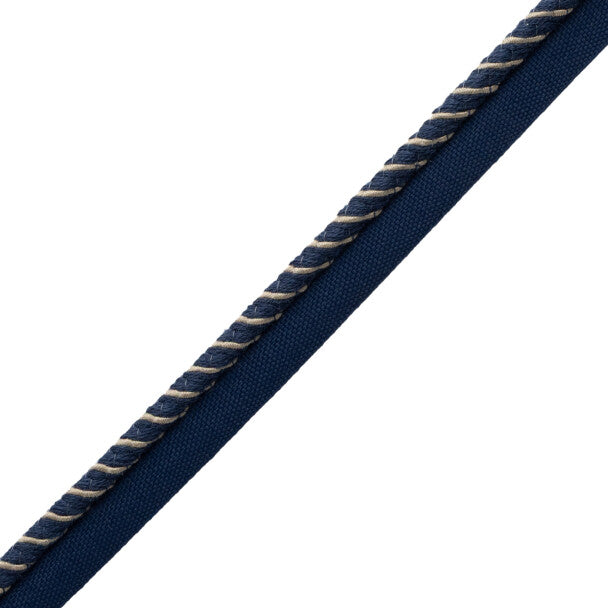Ashton Cord With Tape Trim by Samuel & Sons in Savile Navy
