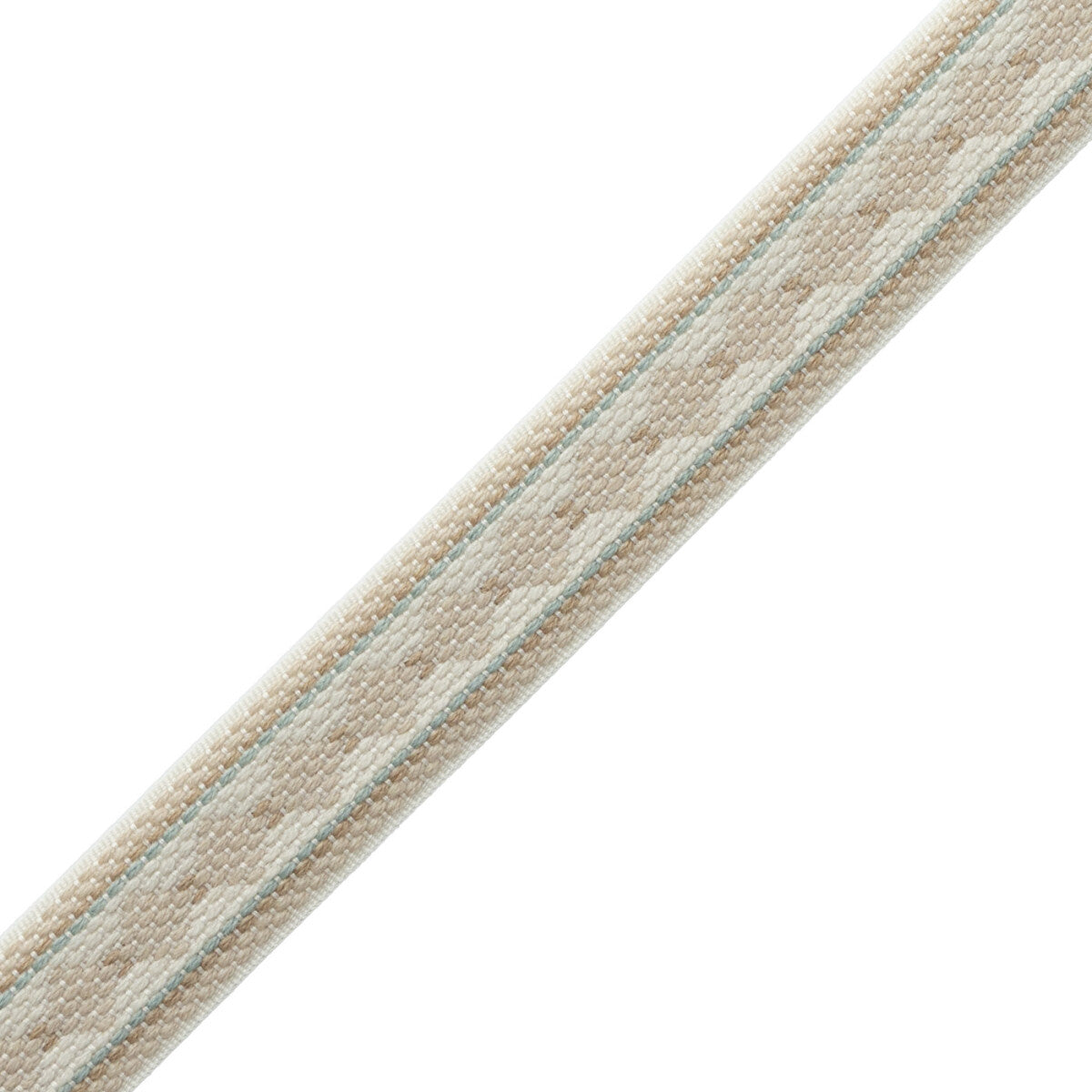 Ashton Diamond Border Trim by Samuel & Sons in Lambswool