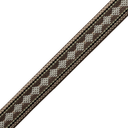 Ashton Diamond Border Trim by Samuel & Sons in Heathcliff Brown