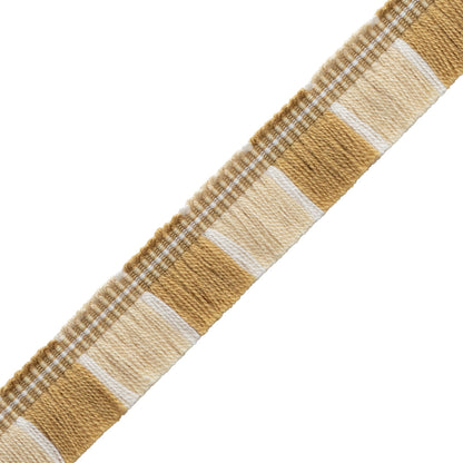 Ashton Blocked Fringe Trim by Samuel & Sons in Cotswold Gold